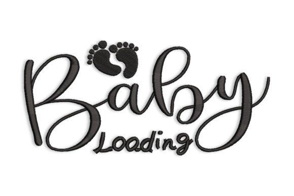Baby Loading Embroidery Design