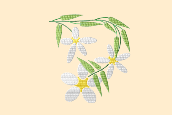 Jasmine Summer Embroidery Design