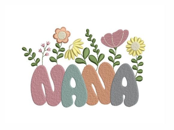 Nana Flower Embroidery Design