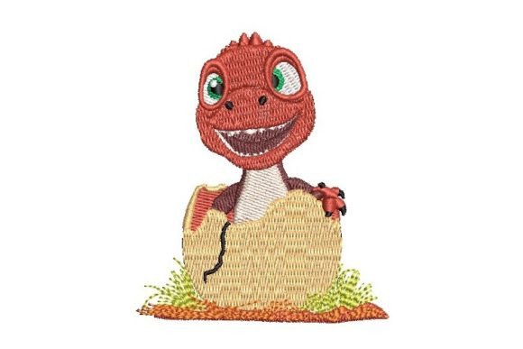 T-Rex Hatching Embroidery Design