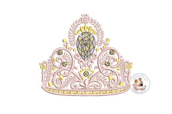 Tiara Crown Embroidery Design